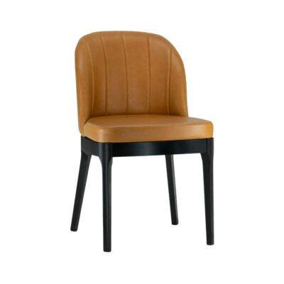 Grace Modern Channel Beechwood Commercial Chair in Black
