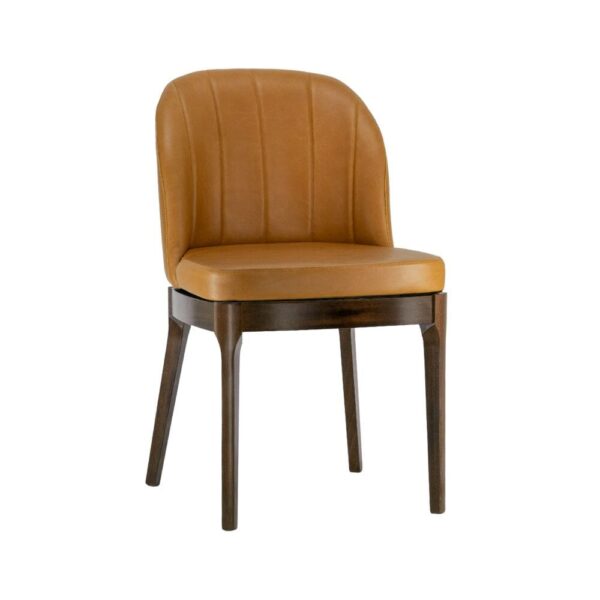 Grace Modern Channel Beechwood Chair in Walnut Finish