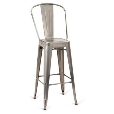 Indoor Steel Barstool - Grey Finish