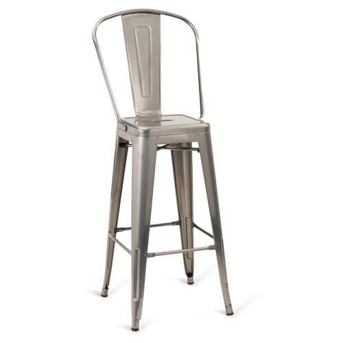Indoor Steel Barstool - Grey Finish