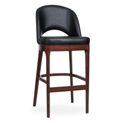 Lily Wood Bar Stool in Walnut Frame Finish