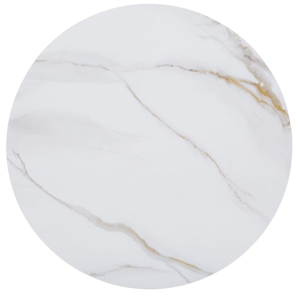White and Gold Sintered Stone Commercial Table Top