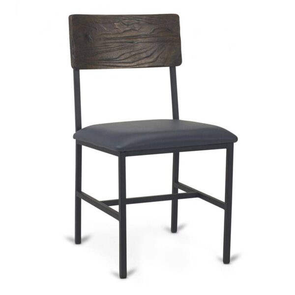 Reclaimed Wood Chair with Steel Frame