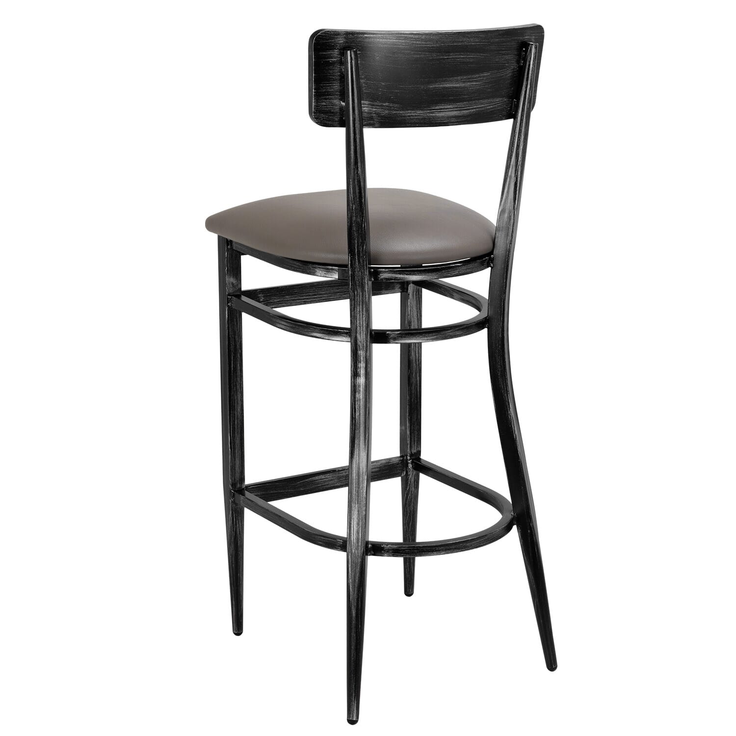 Antique Gray Commercial Bar Stool - Image 2