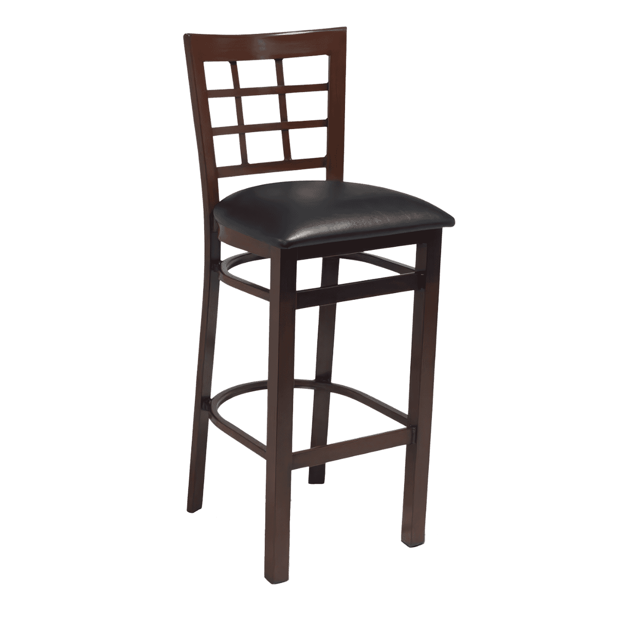 Lattice Back Metal Side Bar Stool - Image 2