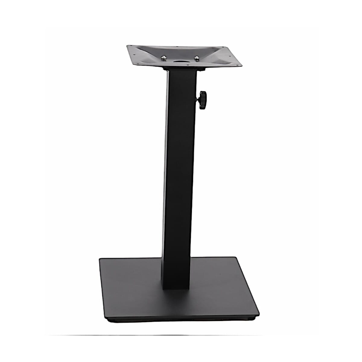 Contemporary Outdoor Table Base With Umbrella Hole in Black