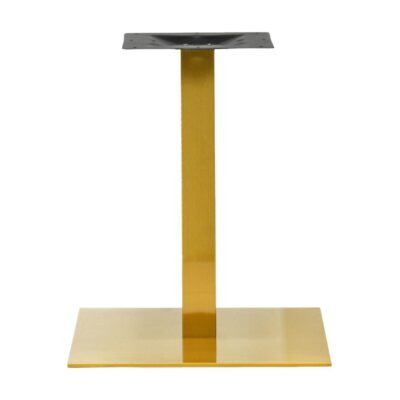 Contemporary Indoor/Outdoor Metal Square Table Base in Gold (24” x 24")