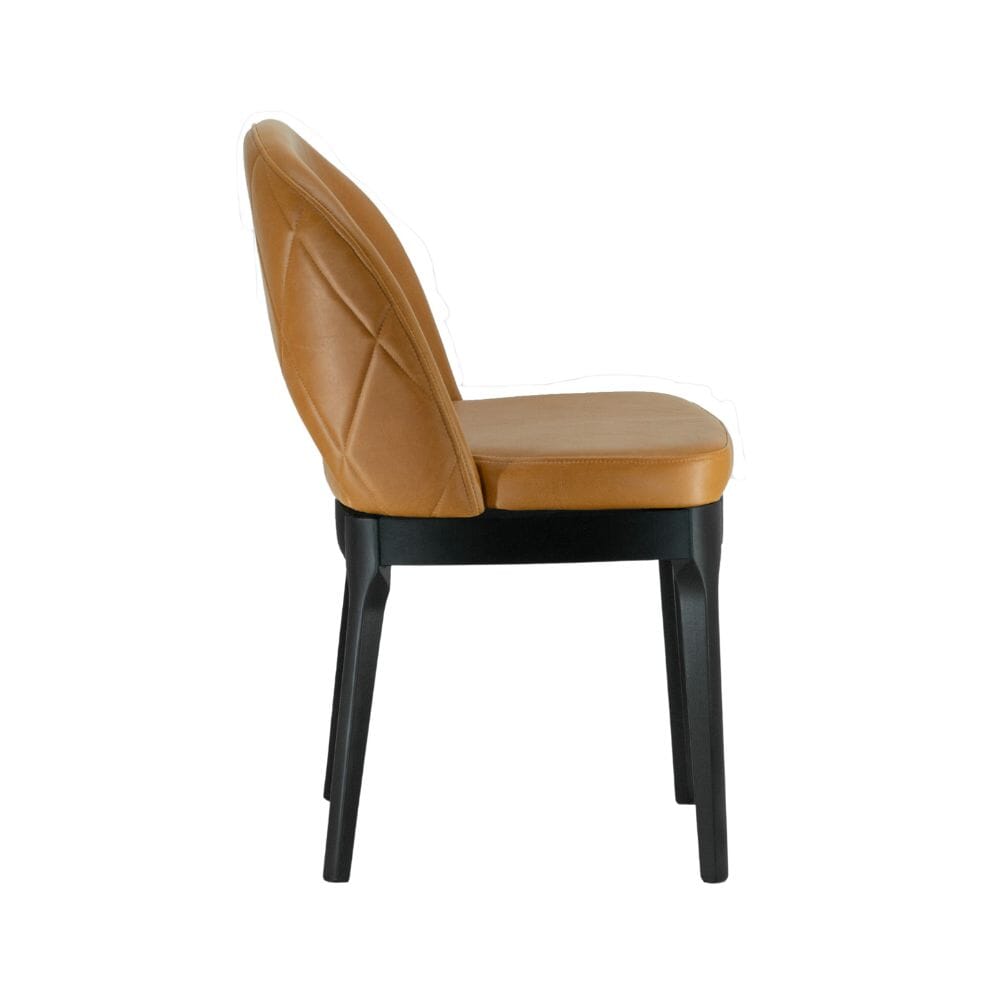 Lily Modern Tufted Black Beechwood Chair in -Custom  Upholstery - Image 5
