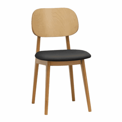 Lola Beech Wood Commercial Chair in Natural
