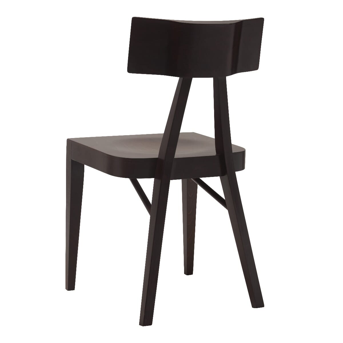 Espresso Wood Contemporary Restaurant Chair - Image 2