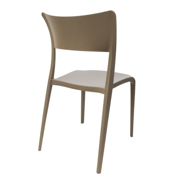 Contemporary Resin Indoor/Outdoor Chair in Brown - Image 2