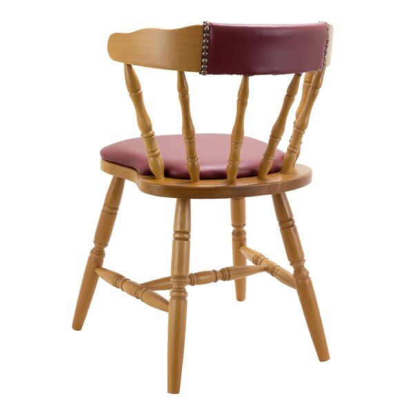 Upholstered Seat and Back Captain Mate Side Chair with Nailhead Trim - Image 5