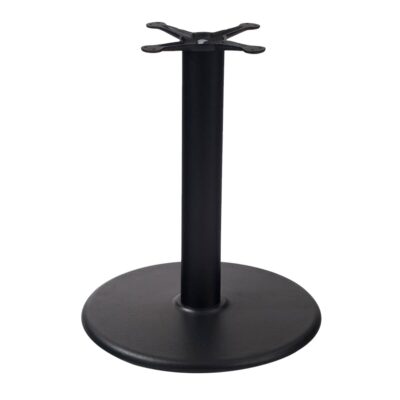 Round Black Powder Coated Cast Iron & Steel Table Base (30"D)