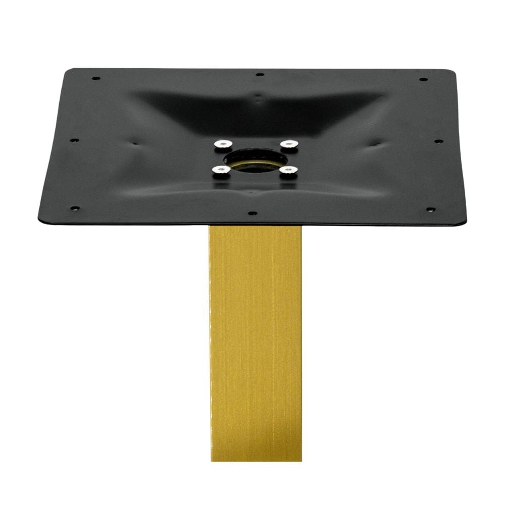 Contemporary Indoor/Outdoor Metal Square Table Base in Gold (24” x 24") - Image 2