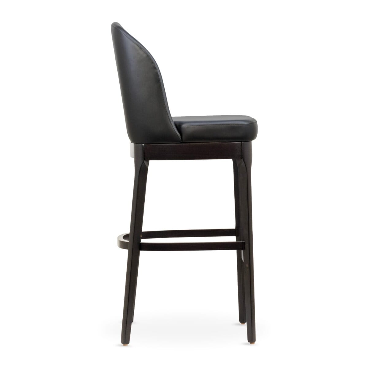 Grace Black Finish Wood Commercial Bar Stool - Image 2