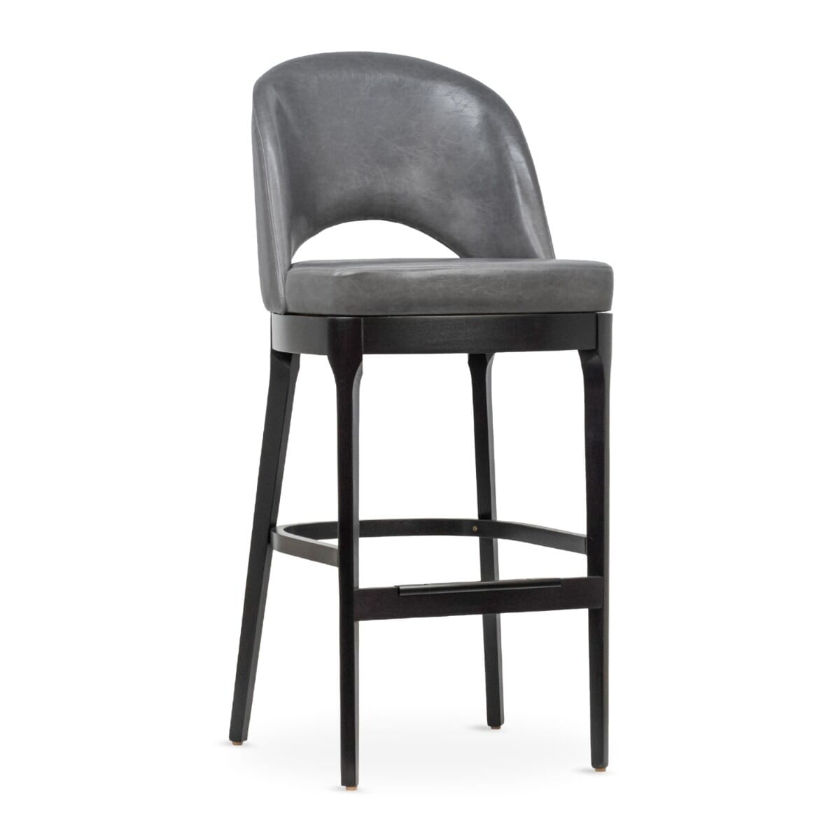 Lily Modern Wood Restaurant Bar Stool in Black Finish