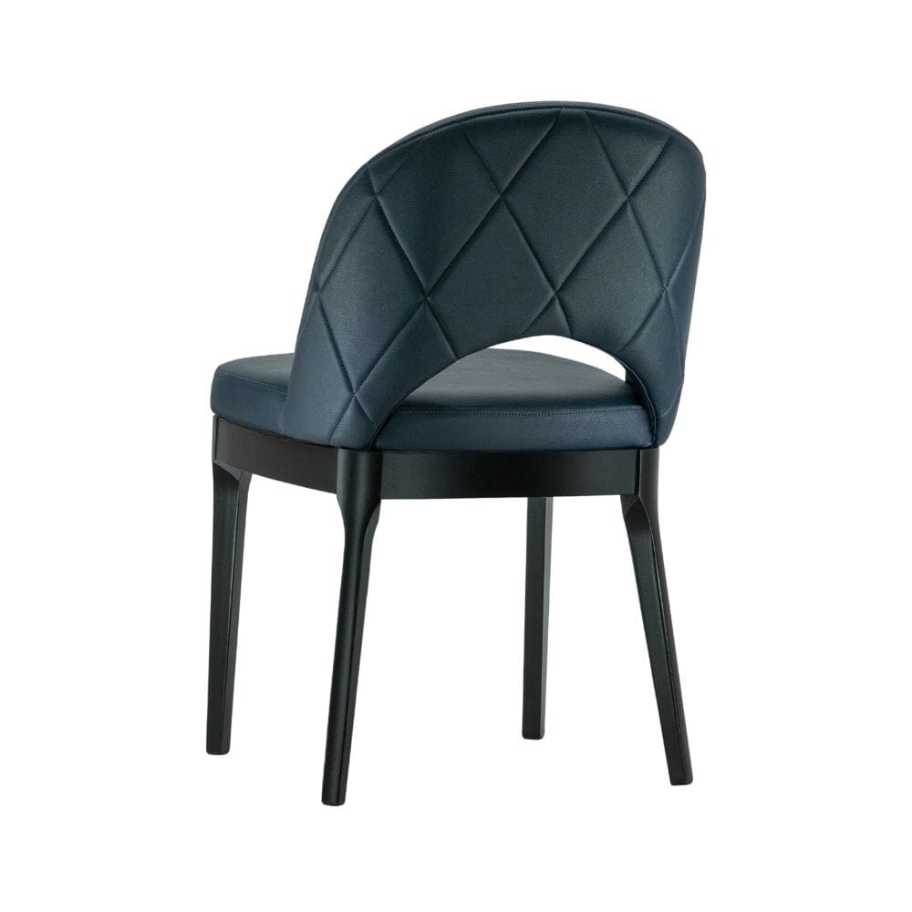 Lily Modern Tufted Black Beechwood Chair in -Custom  Upholstery - Image 3