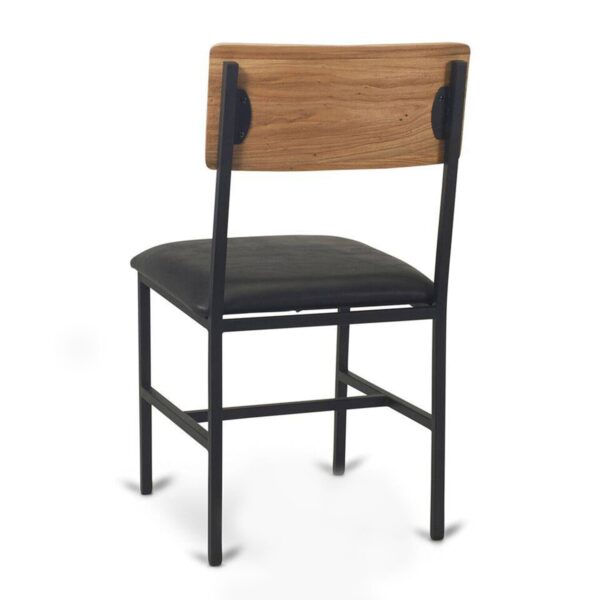 Reclaimed Wood Chair with Steel Frame - Image 3