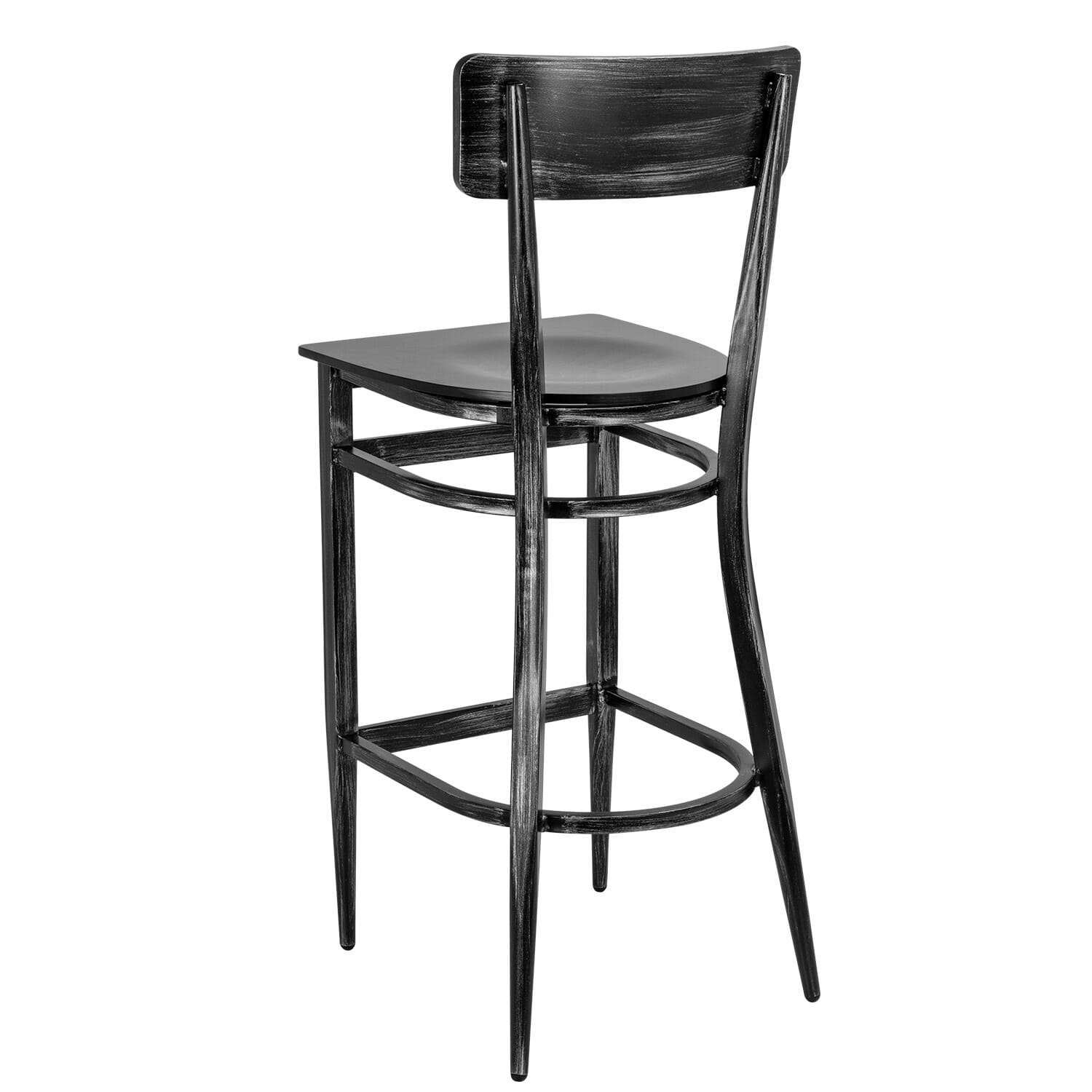 Antique Gray Commercial Bar Stool - Image 4