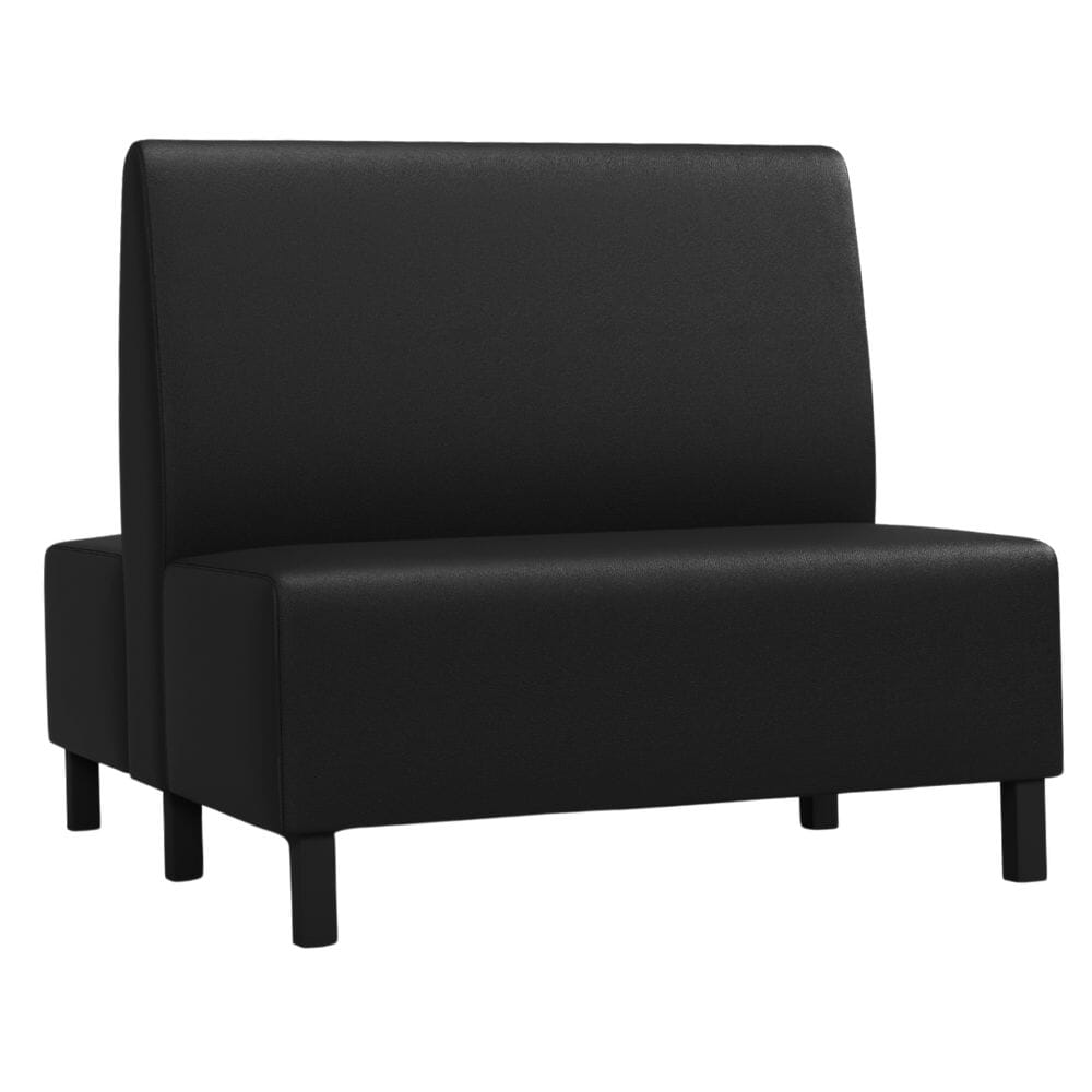 Quick Ship Hannah Modular Black Restaurant Booth - Double - Image 3