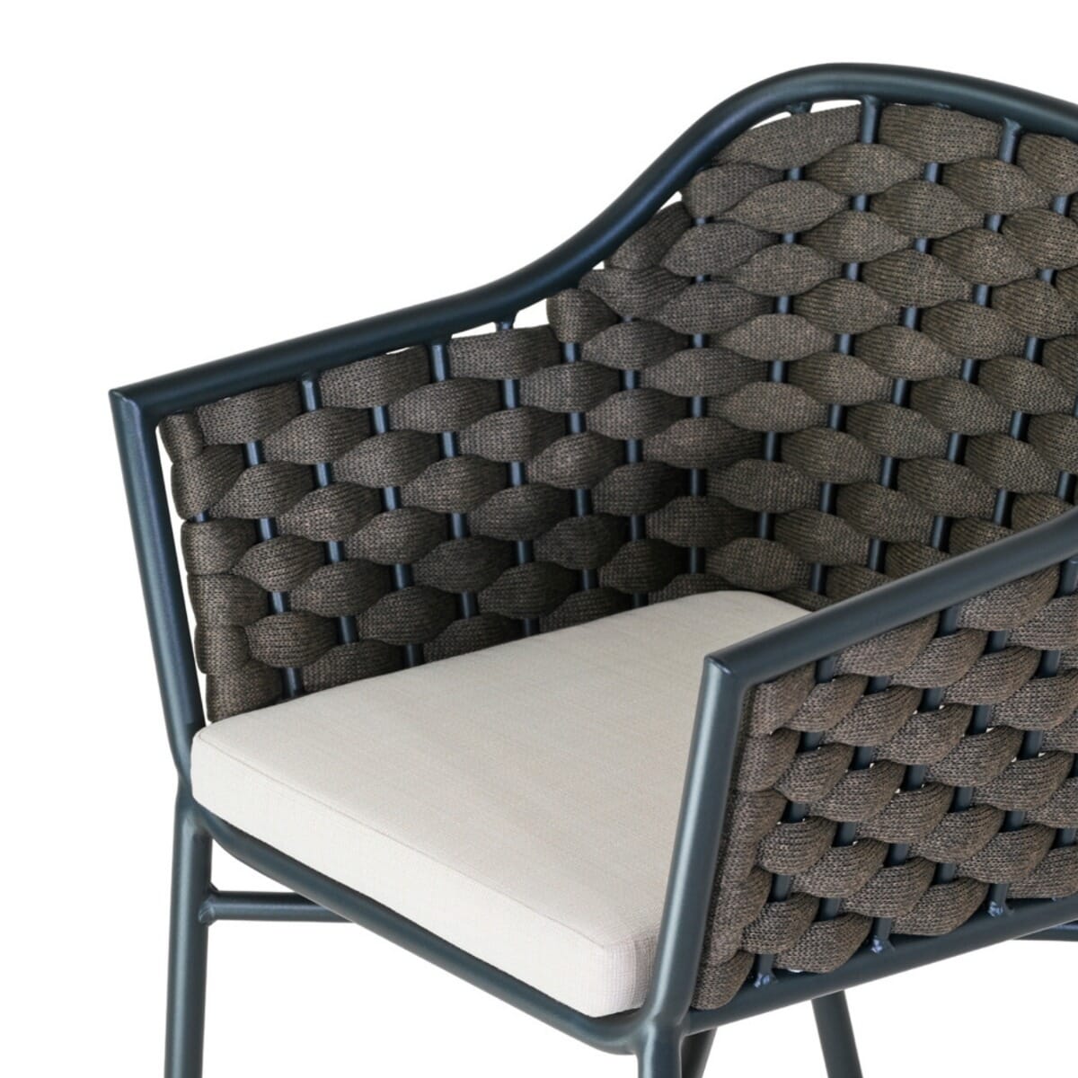Riviera Outdoor Woven Chair in Brown - Image 3