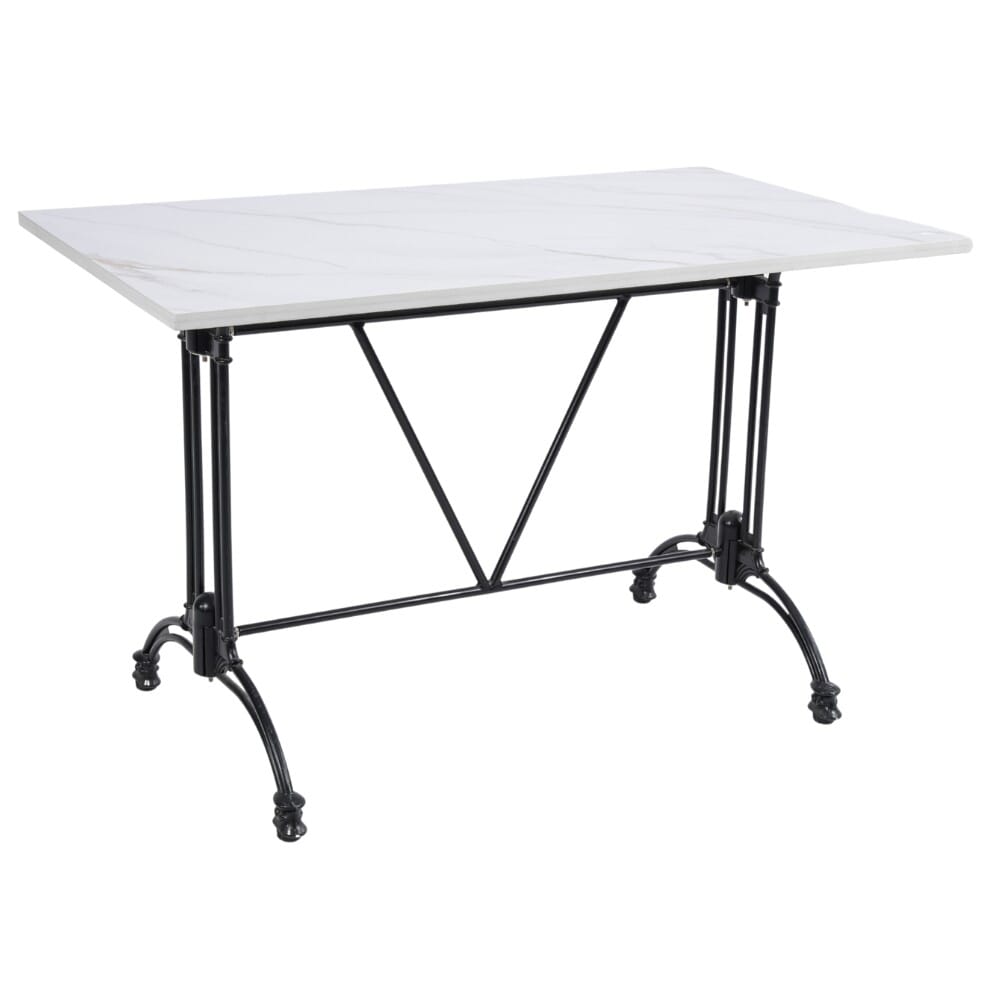 White and Gold Sintered Stone Commercial Table Top - Image 3