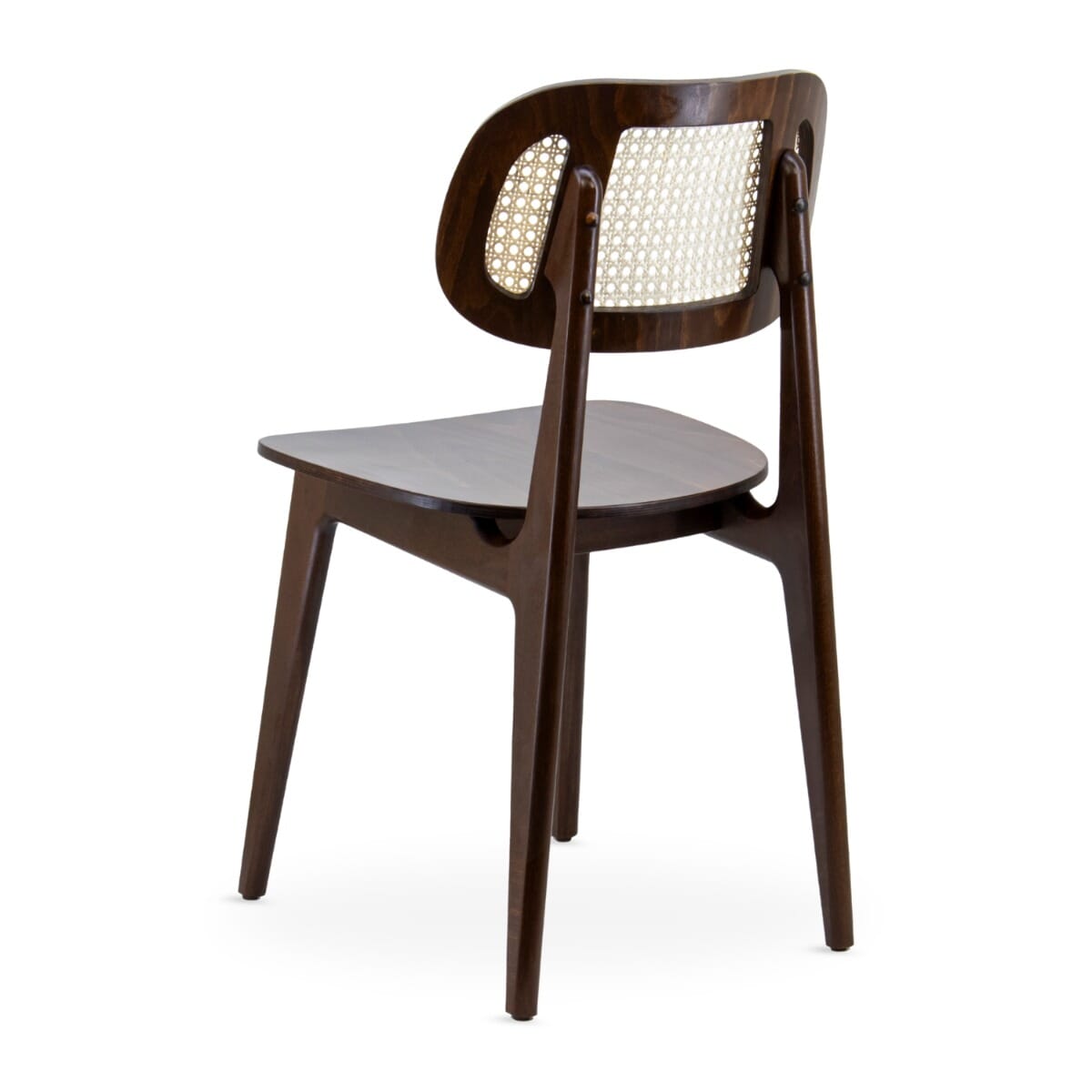 Tefi Wood Commercial Dining Chair in Walnut - Image 3