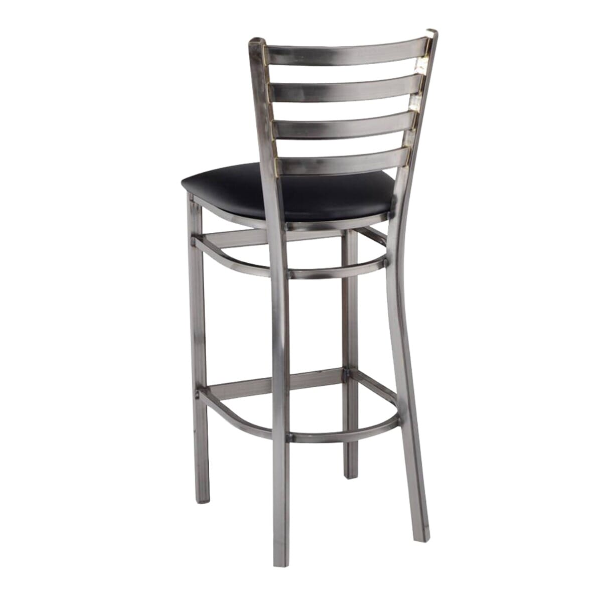 Metal Ladderback Side Bar Stool in Clear Coat - Image 4