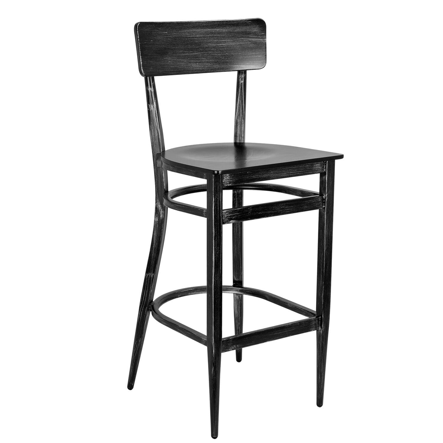 Antique Gray Commercial Bar Stool - Image 5