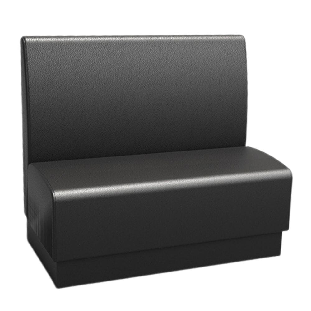Quick Ship Hannah Modular Black Restaurant Single Booth - 2 Seater - Image 5