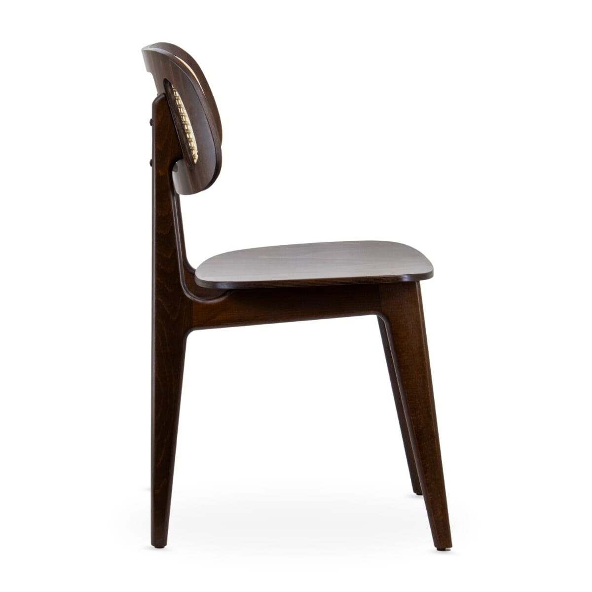 Tefi Wood Commercial Dining Chair in Walnut - Image 4