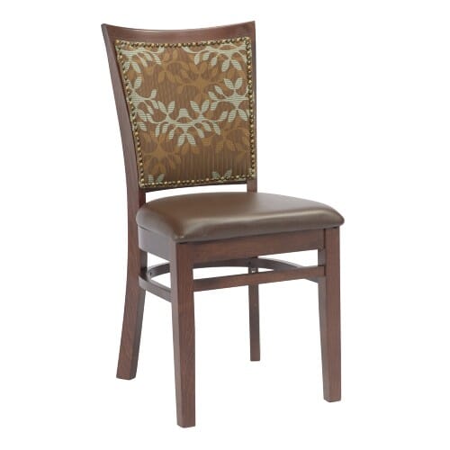 Fully Upholstered Lattice Side Chair with Nailhead Trim - Image 2