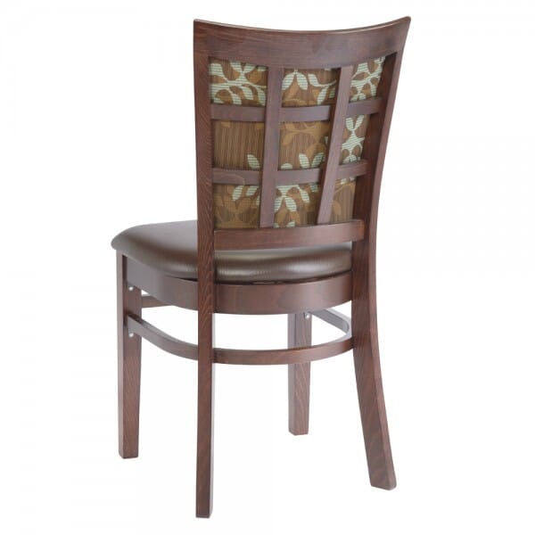 Fully Upholstered Lattice Side Chair with Nailhead Trim - Image 3