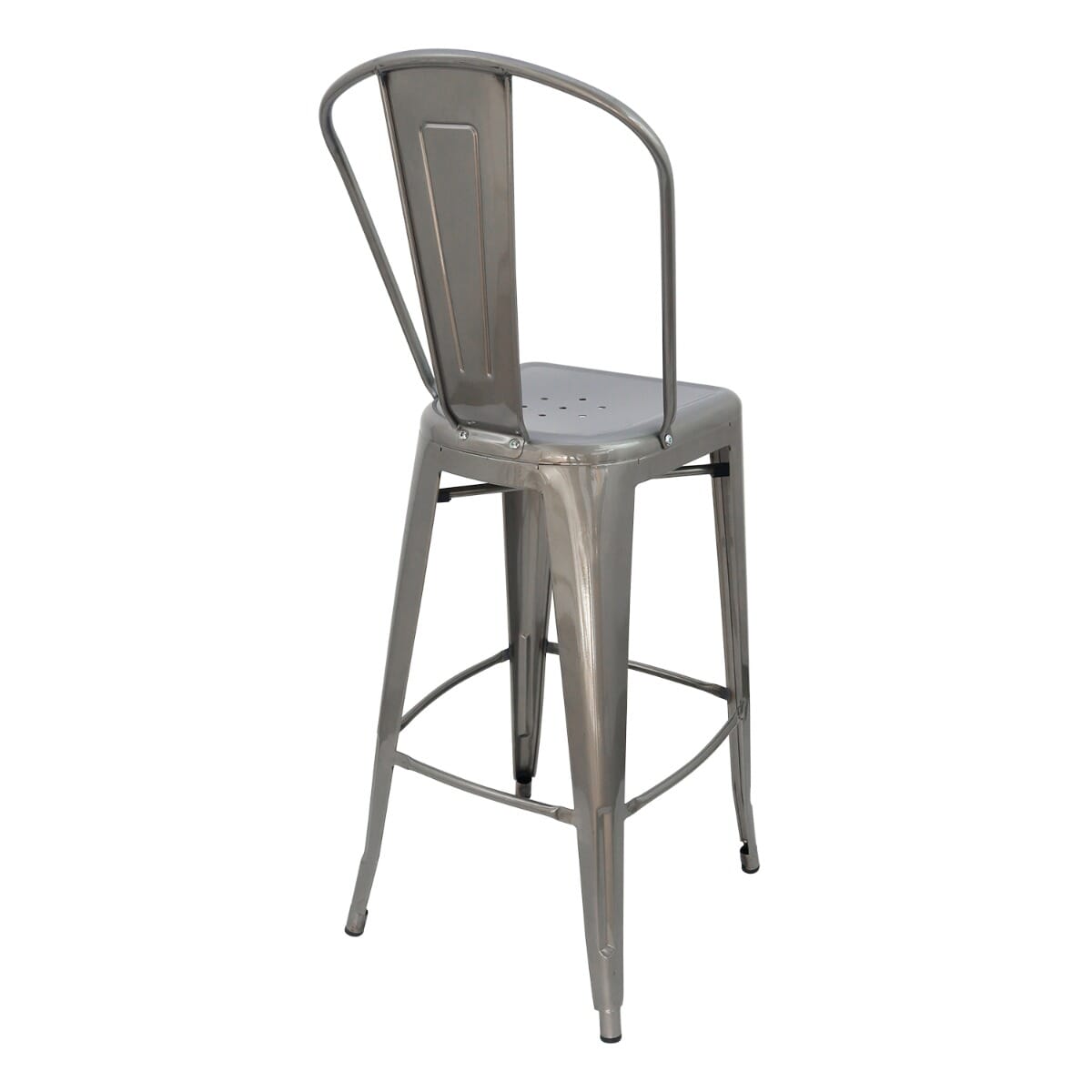 Indoor Steel Barstool - Grey Finish - Image 7