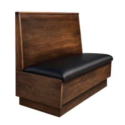 Classic Solid Wood Booth with Padded Seat