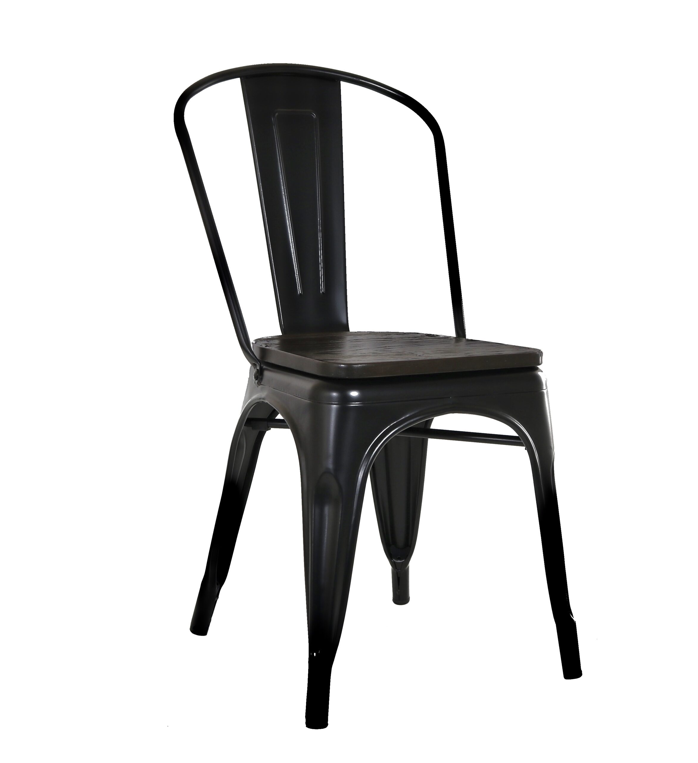 Stackable Indoor Steel Chair - Black Finish - Image 8
