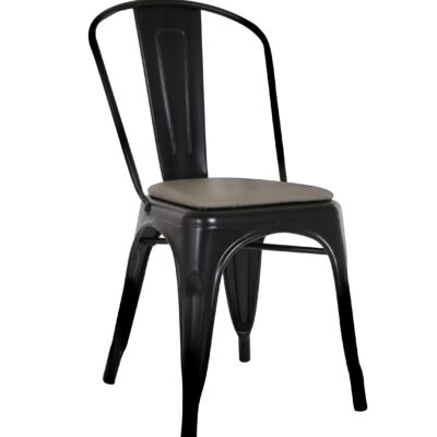 Stackable Indoor Steel Chair - Black Finish