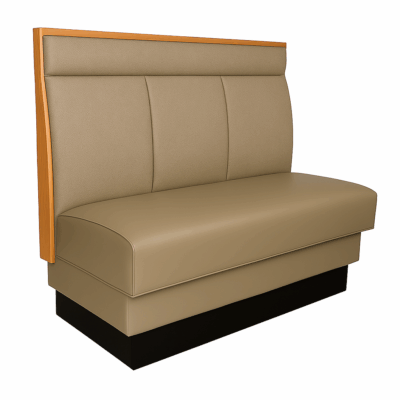 Three Channel Back Wood Trim Booth with headroll