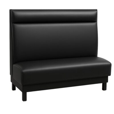 Trafalgar Upholstered Booth with Headroll and Wood Legs