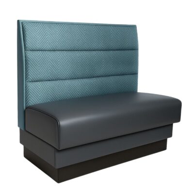 Three Horizontal Channel Back Booth