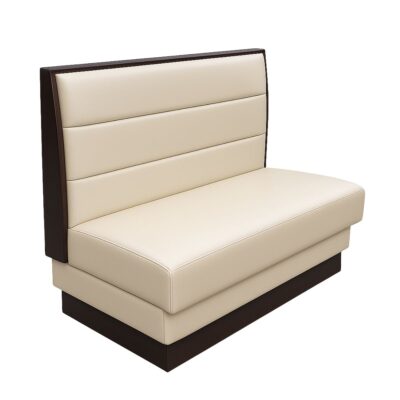 Three Horizontal Channel Wood Panel Booth