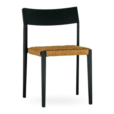 Isola Indoor/Outdoor Stackable Commercial Chair with Rope Styled Seat in Tan