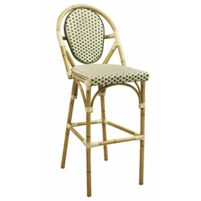 Aluminum Bamboo Look Barstool in Natural