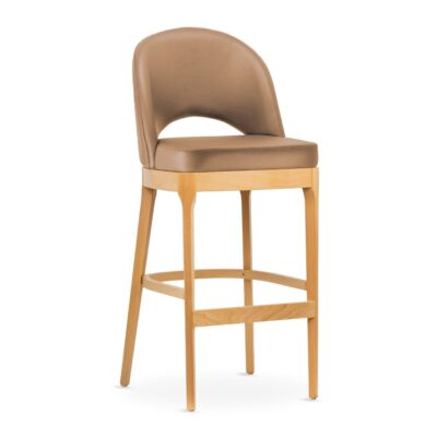 Lily Modern Natural Finish Wood Commercial Bar Stool