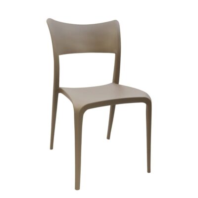 Contemporary Resin Indoor/Outdoor Chair in Brown