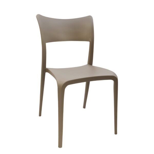 Contemporary Resin Indoor/Outdoor Chair in Brown
