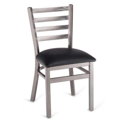 Metal Ladderback Side Chair in Distressed Clear Coat