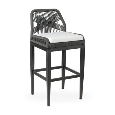 Costa Outdoor Gray Rope Commercial Bar Stool