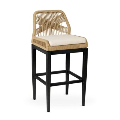 Costa Outdoor Tan Rope Commercial Bar Stool
