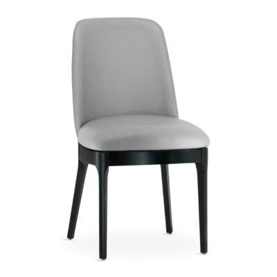 Custom Fully Upholstered Townsend Solid Wood Restaurant Chair in Black